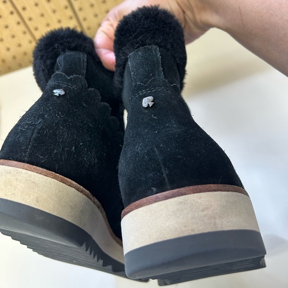 Kate Spade Upper Leather  Women's Black Suede Ankle Boots - Picture 5 of 8